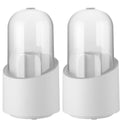 2 Pcs Rotating Makeup Brush Box with Cover | StorageOZ