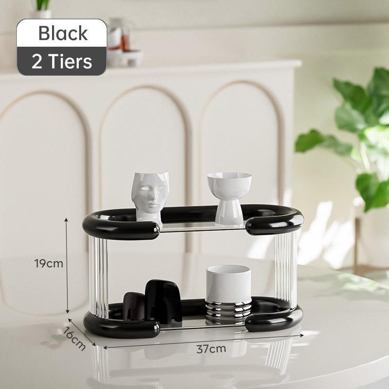 Two Tier Mug Organiser in Two Colours Set | StorageOZ