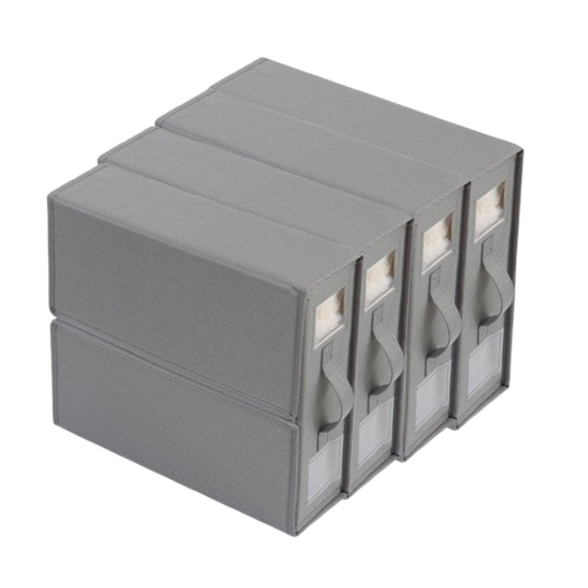 4 Pcs Collapsible Storage Boxes Three Colours | StorageOZ