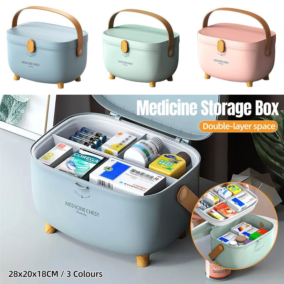 Double Layer Family Medicine Storage Box | StorageOZ