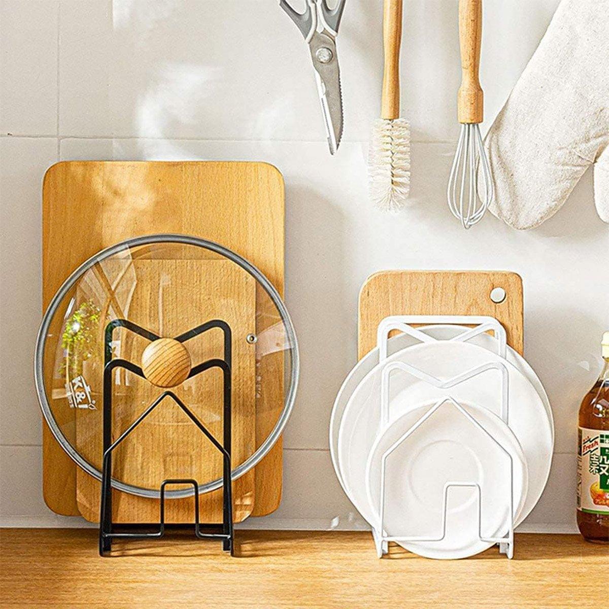 Pot Lid Chopping Board Rack in Two Colours | StorageOZ