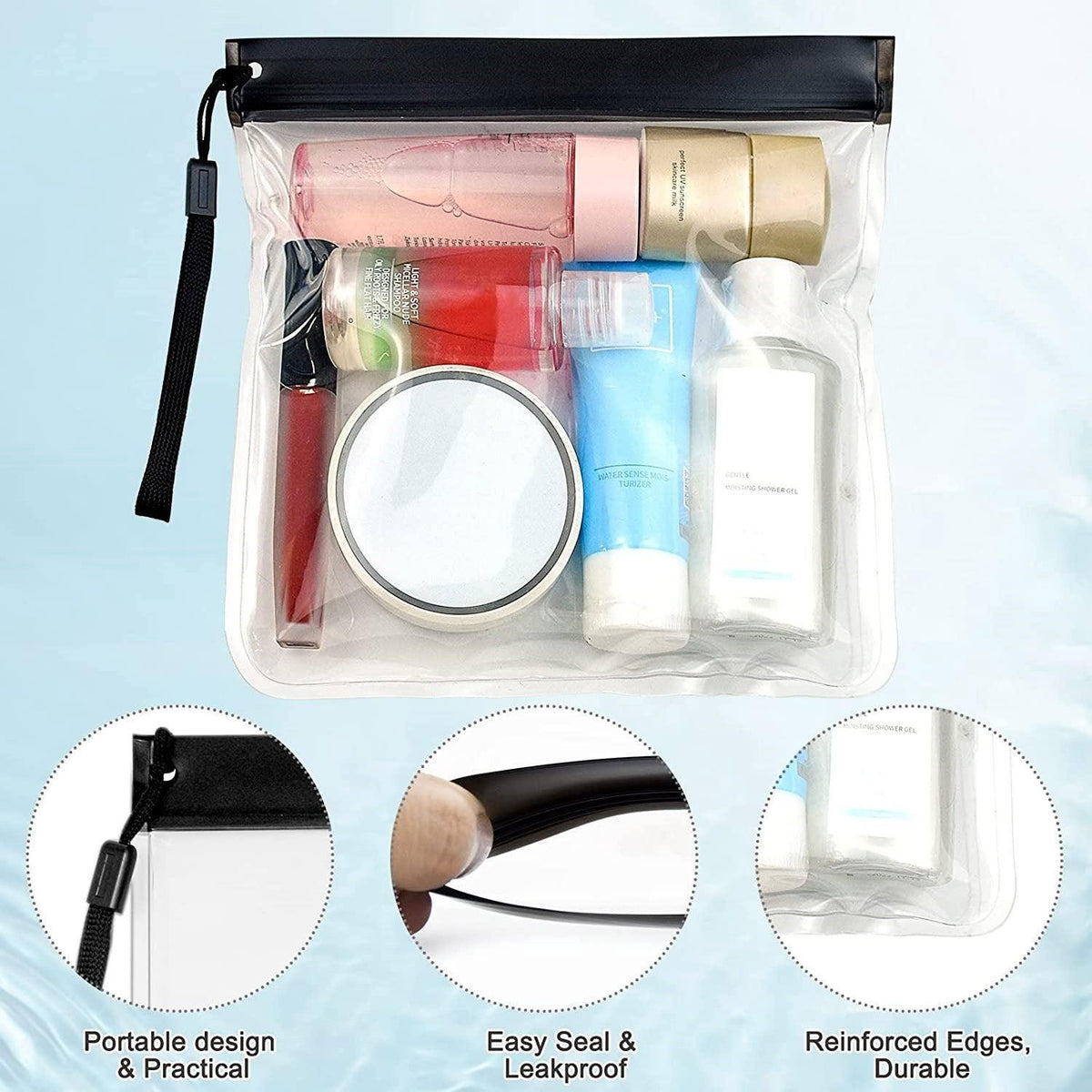 10 Pcs EVA Frosted Zipper Pouches Two Colours | StorageOZ