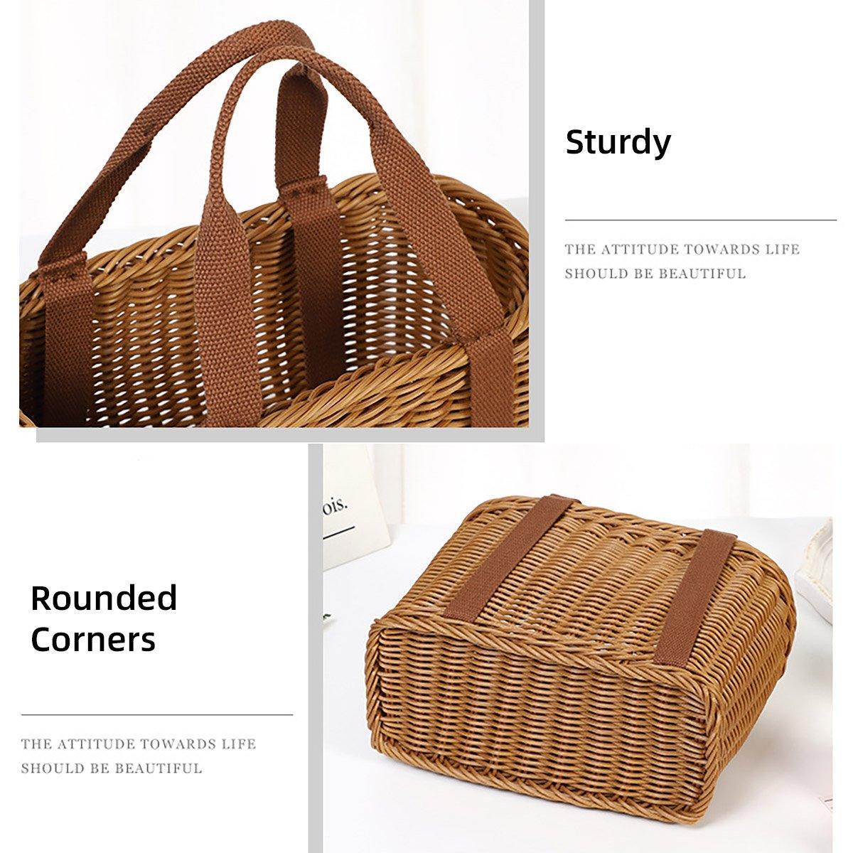 Rattan Style Woven Storage Basket Two Sizes | StorageOZ