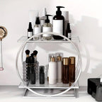 2 Tier Circular Cosmetics Rack Two Colours | StorageOZ