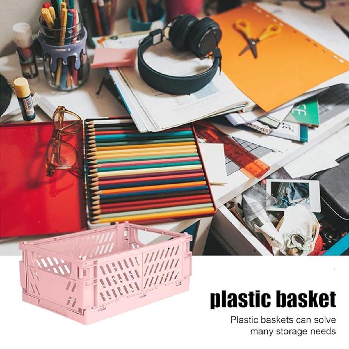 4 Pcs Stackable Storage Baskets Two Colours | StorageOZ