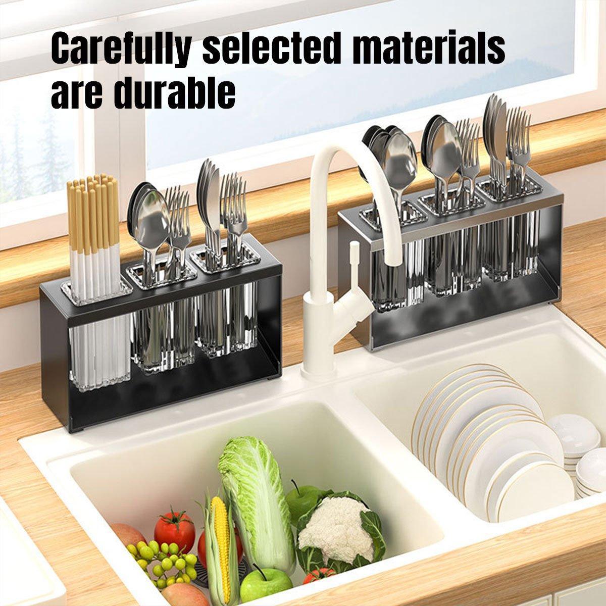 Kitchen Cutlery Drain Rack in Two Colours | StorageOZ