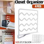 4 Pcs Clip On Closet Shelf Dividers Pack | StorageOZ