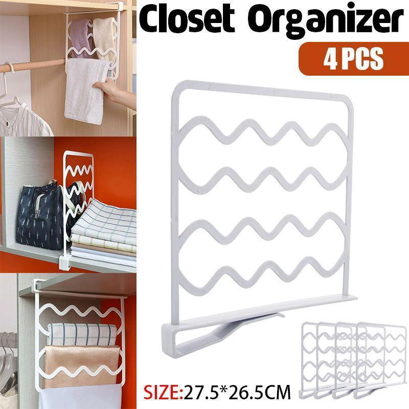 4 Pcs Clip On Closet Shelf Dividers Pack | StorageOZ