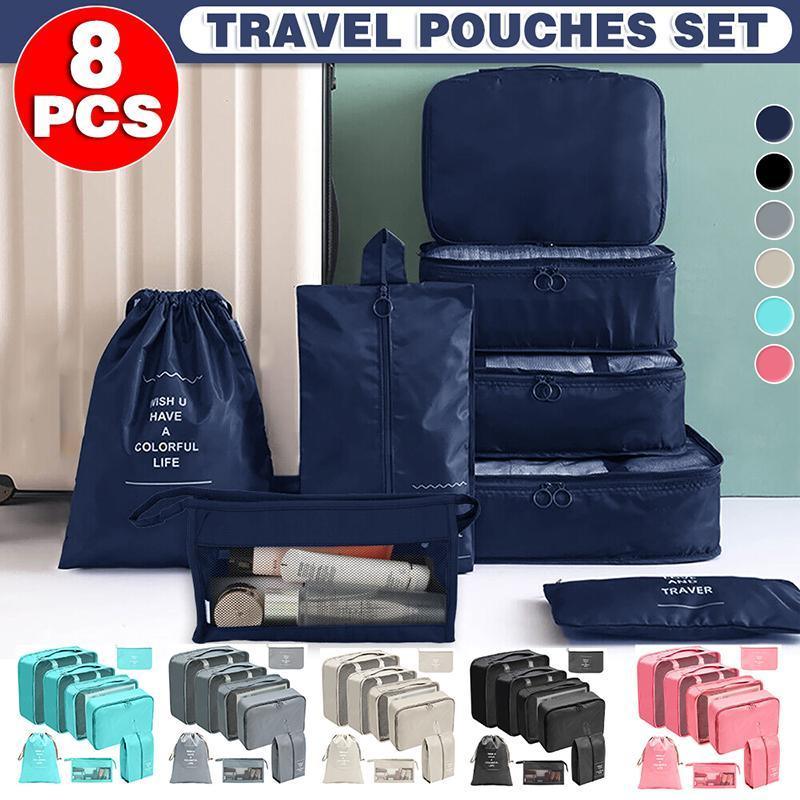 8 Pcs Waterproof Packing Cubes Six Colours | StorageOZ