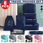 8 Pcs Waterproof Packing Cubes Six Colours | StorageOZ