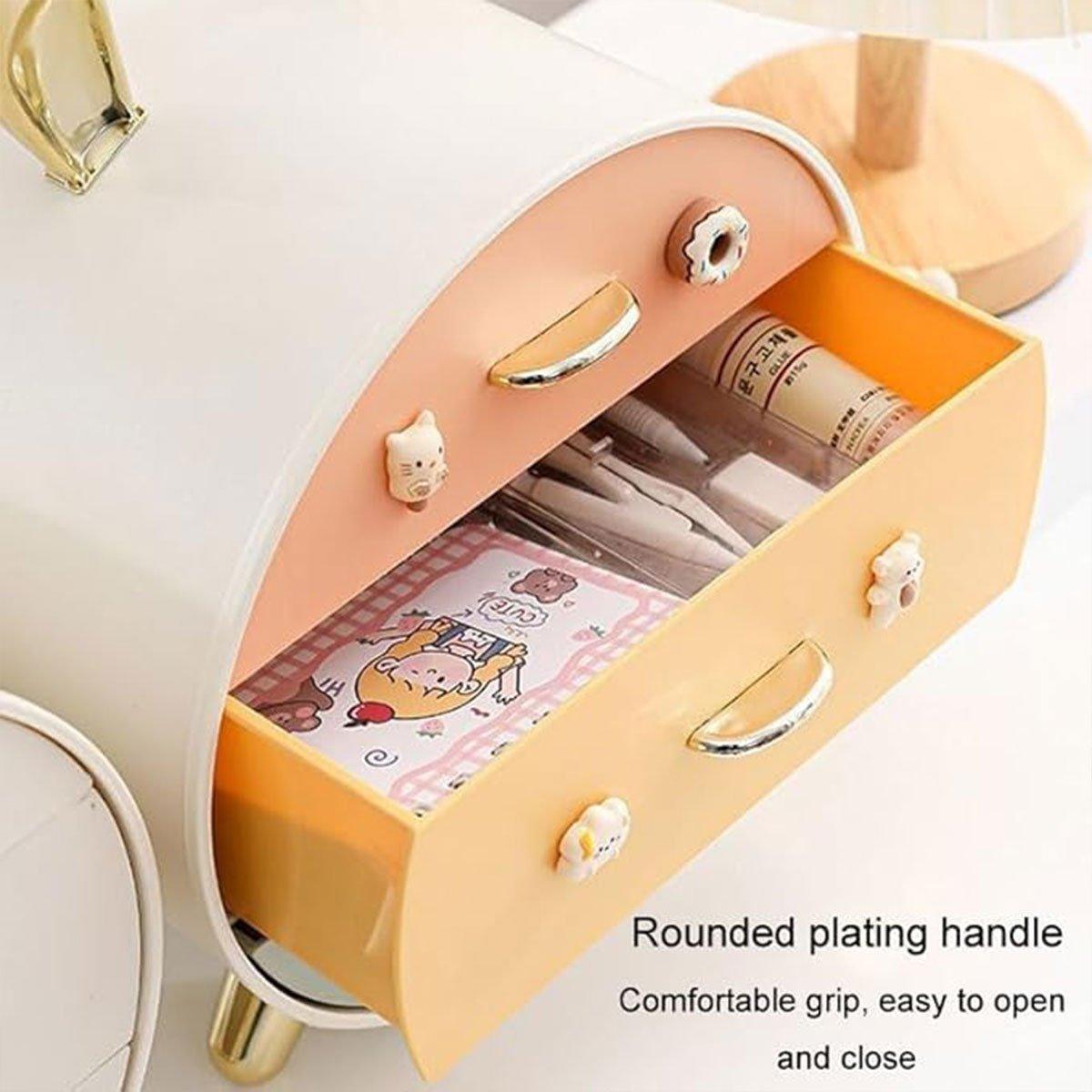 Round Multi Drawer Storage Box Two Colours | StorageOZ