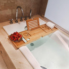 Bamboo Bathtub Tray Shelf for Bath Essentials | StorageOZ