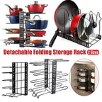 Vertical Iron Pot Lid Rack in Two Heights | StorageOZ