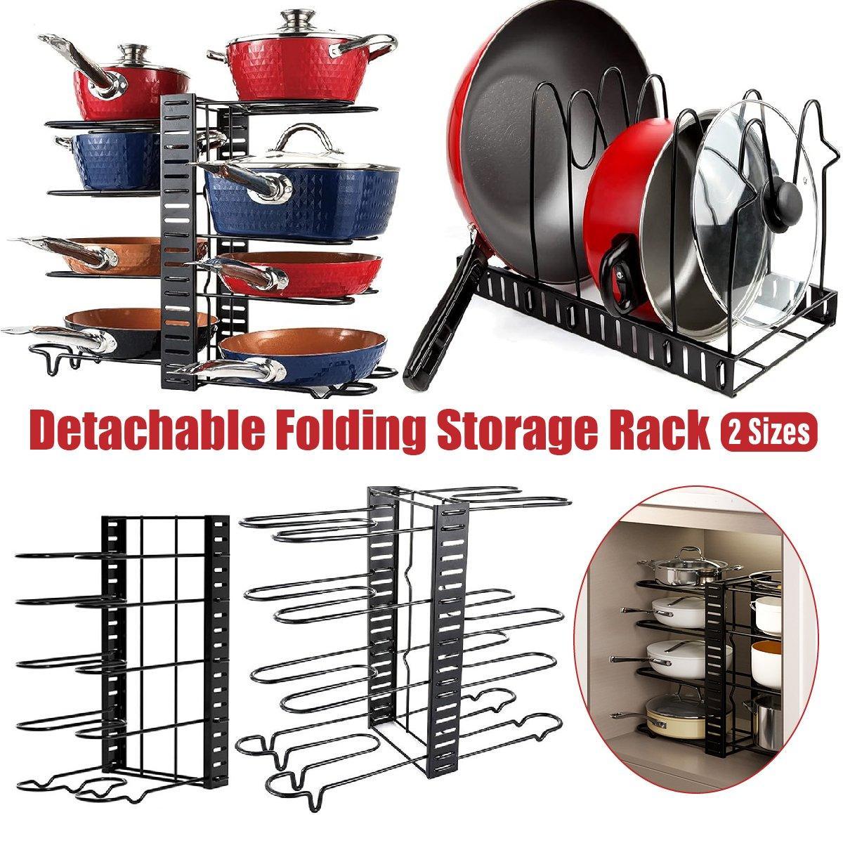 Vertical Iron Pot Lid Rack in Two Heights | StorageOZ