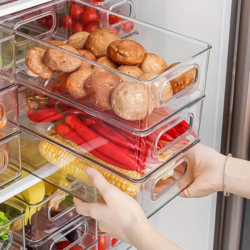 6 Pcs Clear Fridge Storage Boxes Set Set | StorageOZ