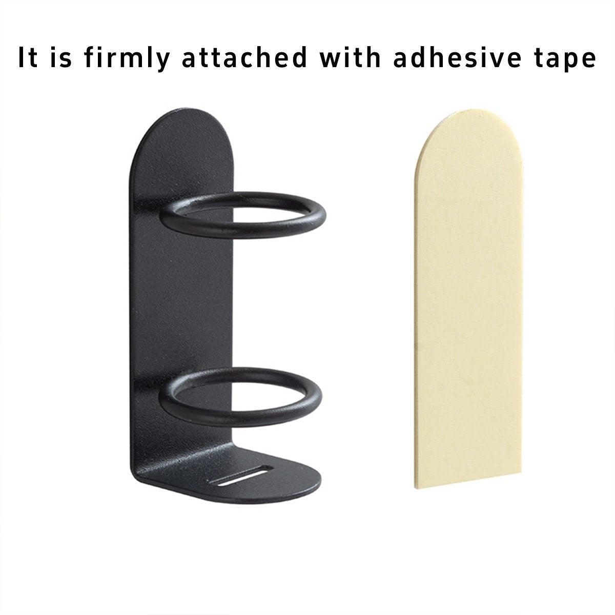 2pcs Iron Wall Mounted Toothbrush Holder No Punch Bathroom Storage Shelf Rack