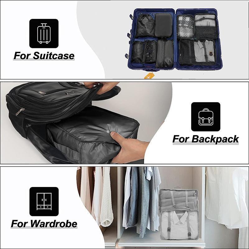 8 Pcs Waterproof Packing Cubes Six Colours | StorageOZ