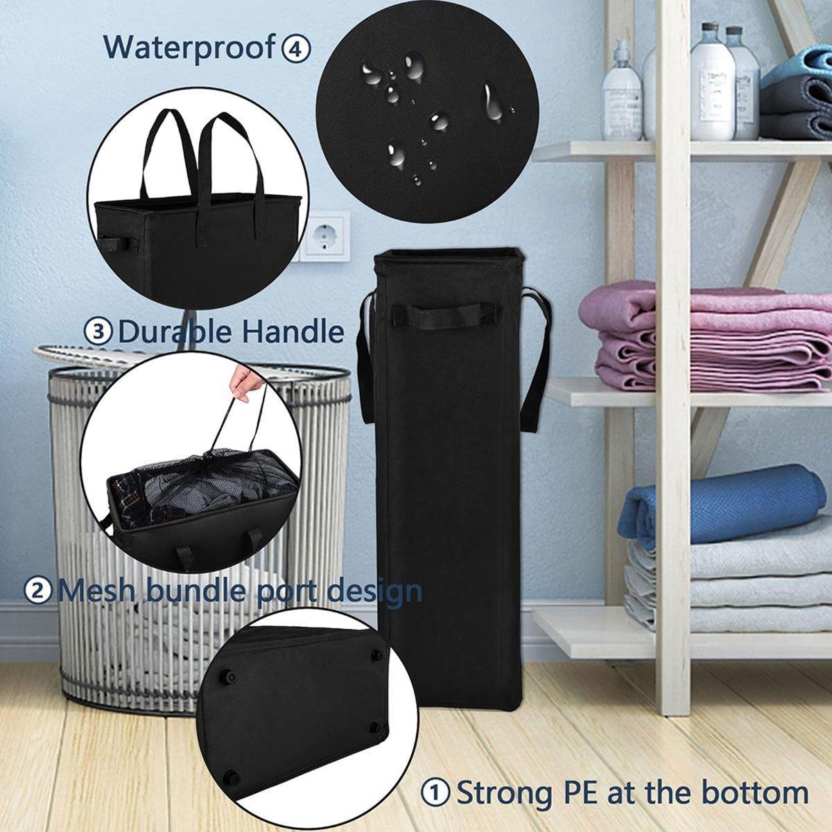 Slim Foldable Oxford Laundry Basket Four Colours | StorageOZ
