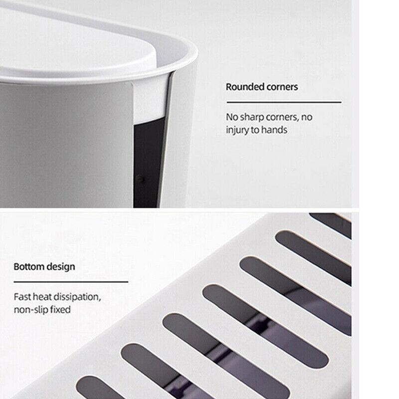 Lid Cable Management Box in Grey or White | StorageOZ