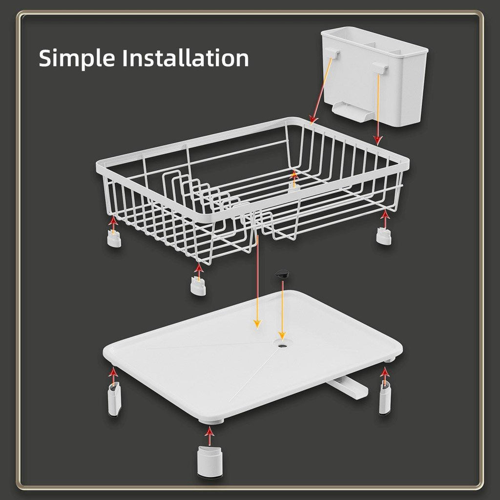 Kitchen Sink Dish Rack with Tray Two Colours | StorageOZ
