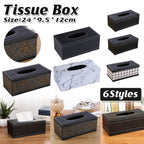 PU Leather Tissue Box Cover in Six Styles | StorageOZ