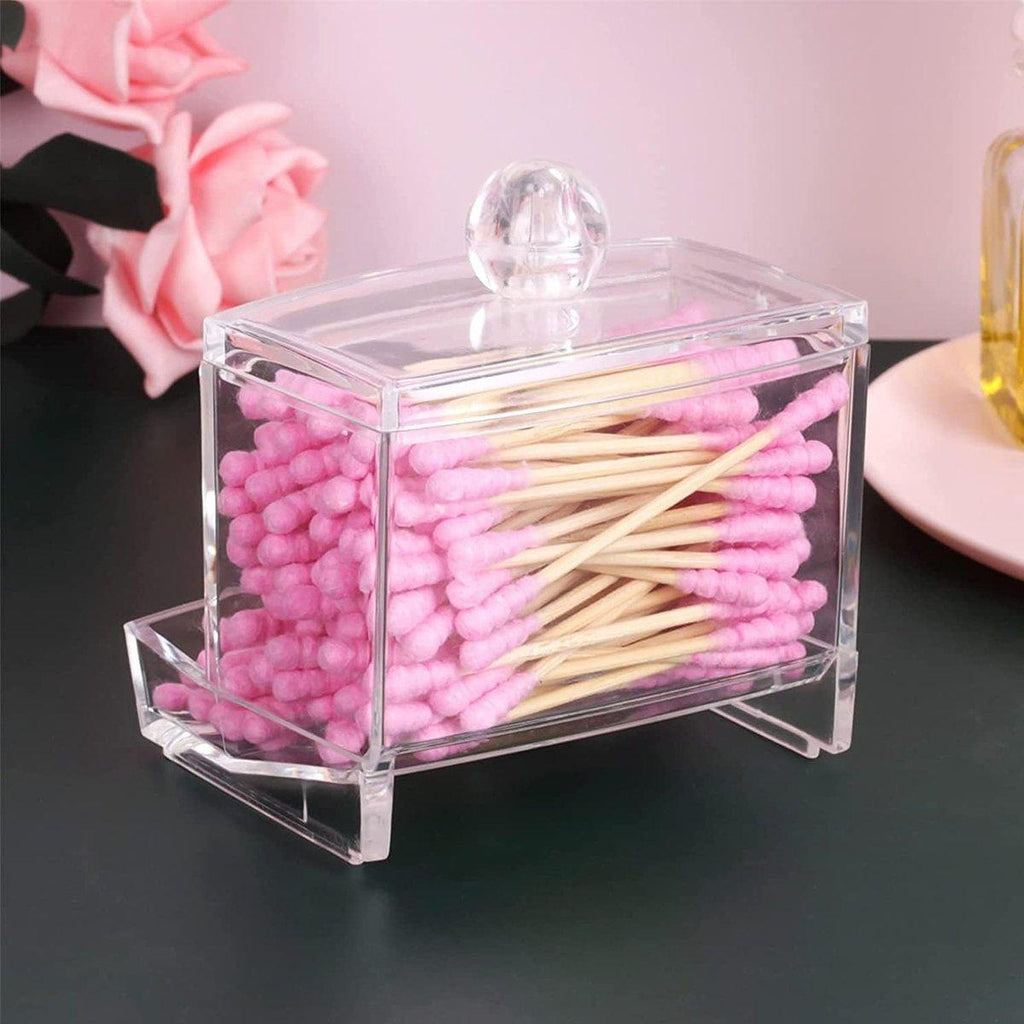 5 Pcs Clear Acrylic Cotton Swab Storage Case | StorageOZ