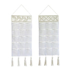 Woven Hanging Storage Bag in Two Styles Set | StorageOZ