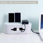 Lid Cable Management Box in Grey or White | StorageOZ