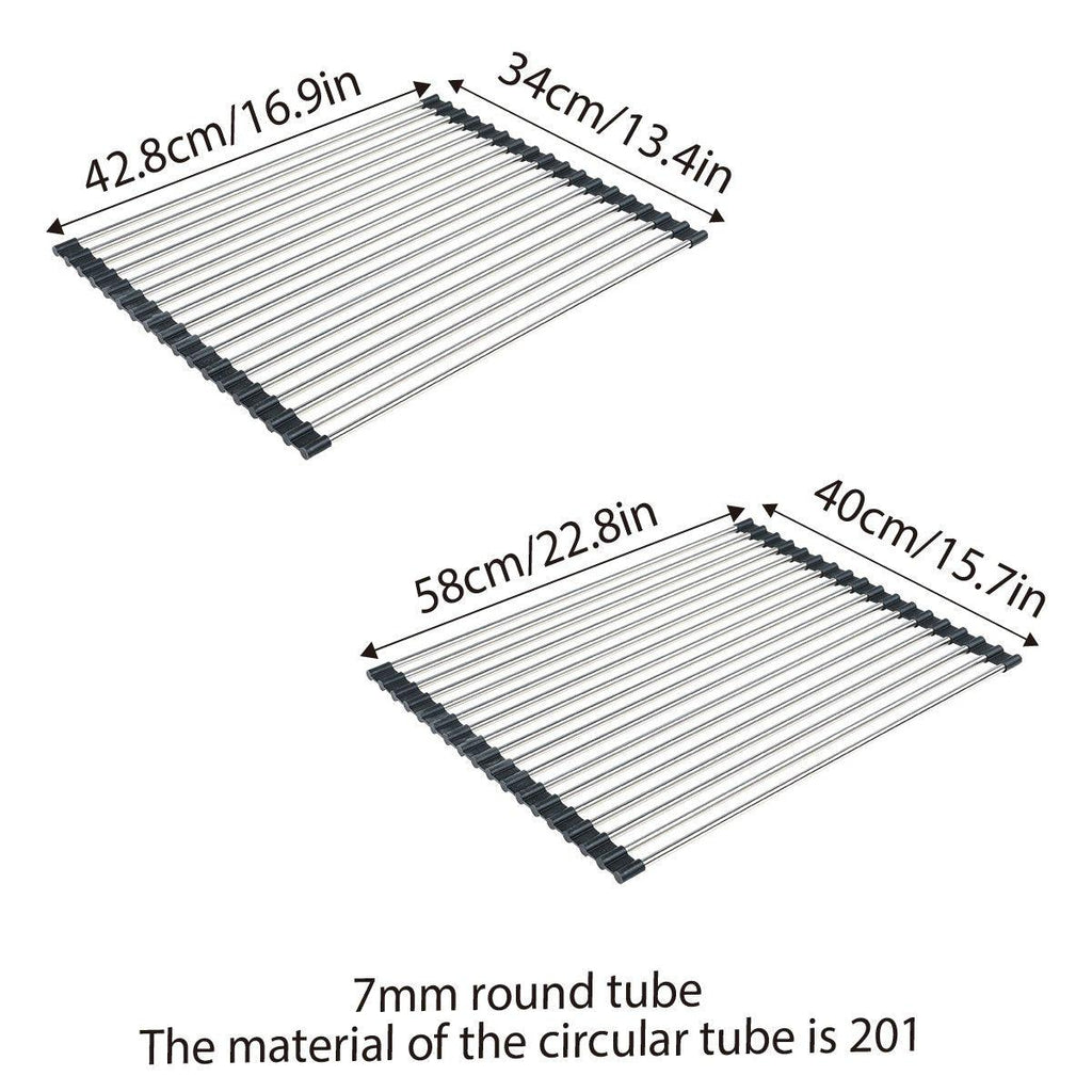 Foldable Stainless Steel Dish Drain Rack | StorageOZ