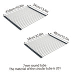 Foldable Stainless Steel Dish Drain Rack | StorageOZ