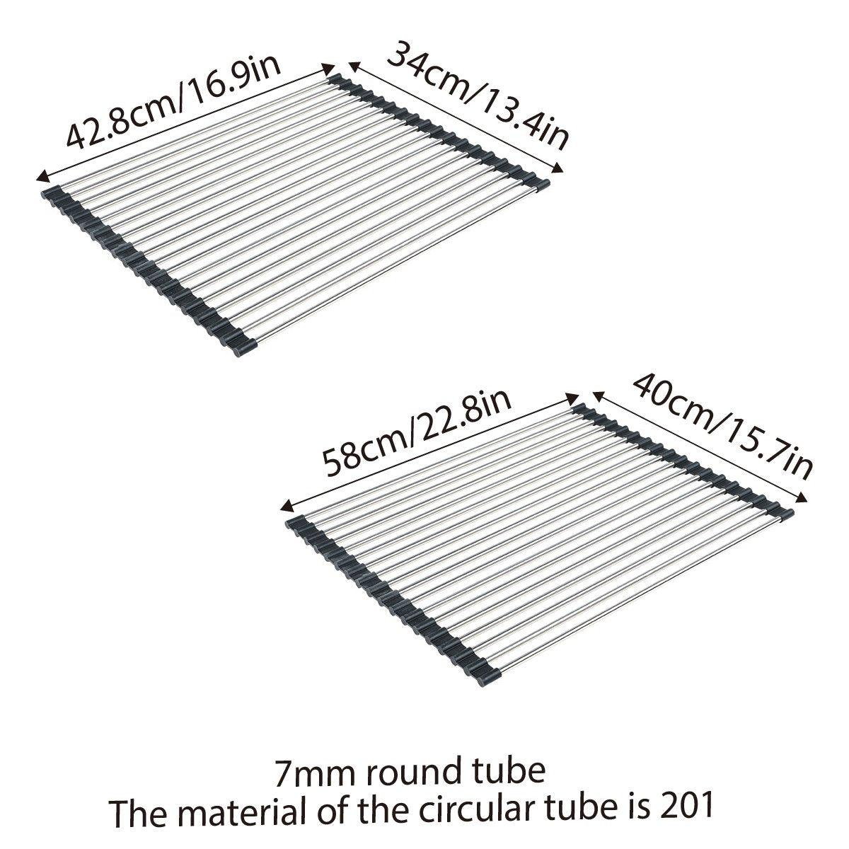 Foldable Stainless Steel Dish Drain Rack | StorageOZ