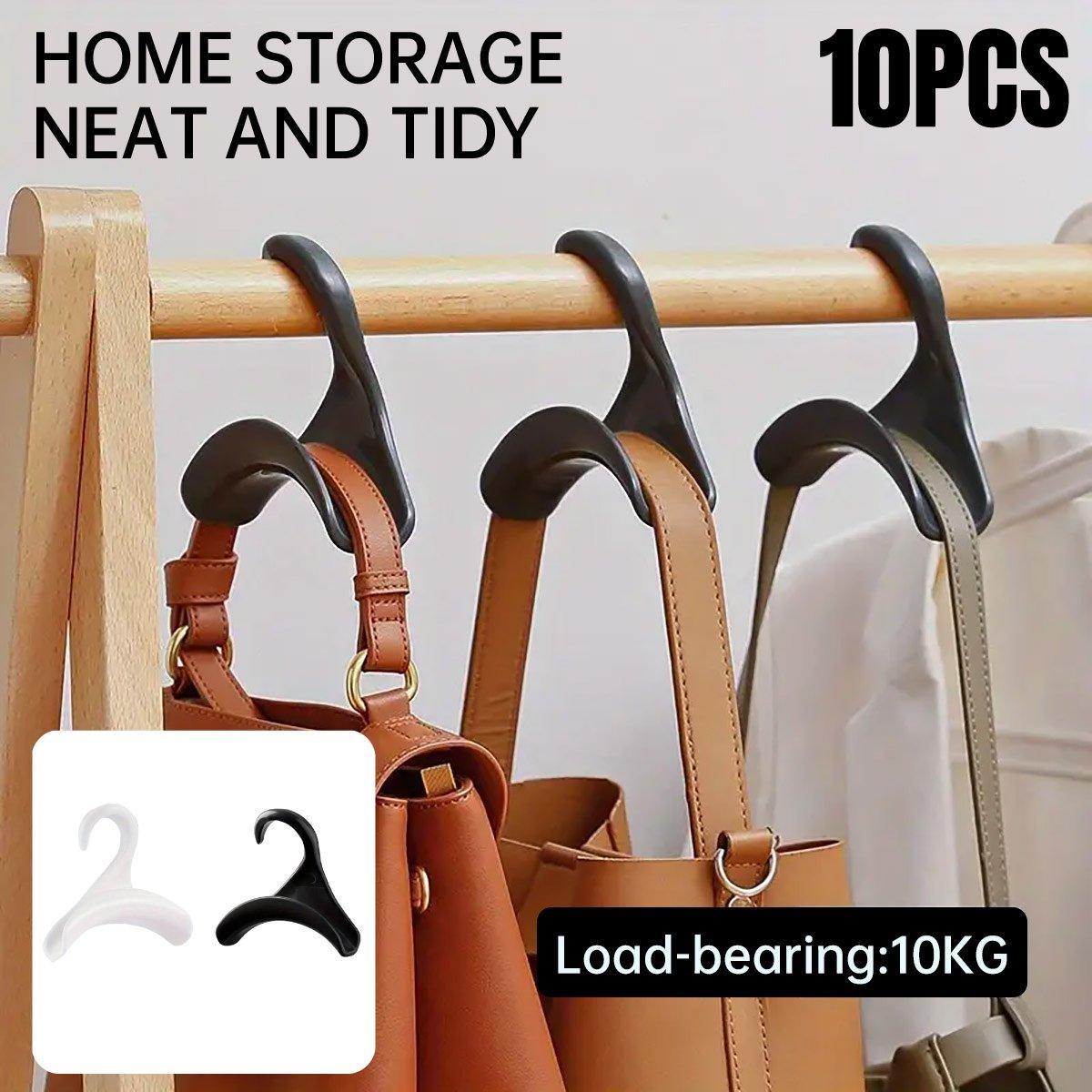 10 Pcs Wardrobe Rail Hooks in Two Colours | StorageOZ