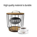 Iron Wood Coffee Capsule Basket Two Colours | StorageOZ