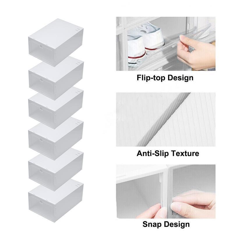 12 Pcs Shoe Box Storage Cases Organiser Set | StorageOZ
