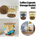 Iron Wood Coffee Capsule Basket Two Colours | StorageOZ