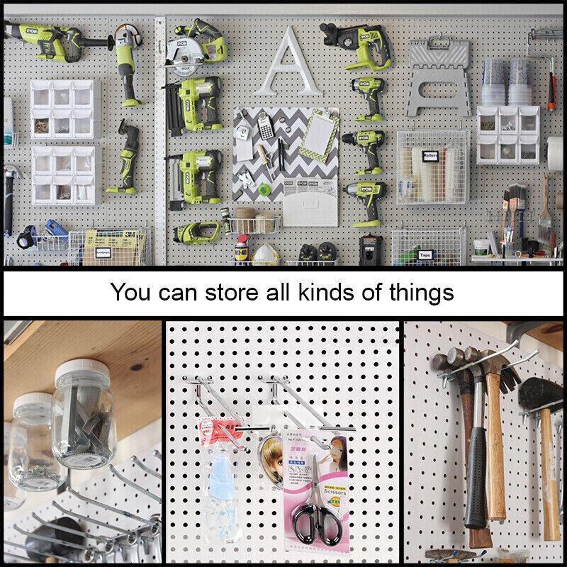 50 Pcs Steel Pegboard Hooks Four Lengths | StorageOZ
