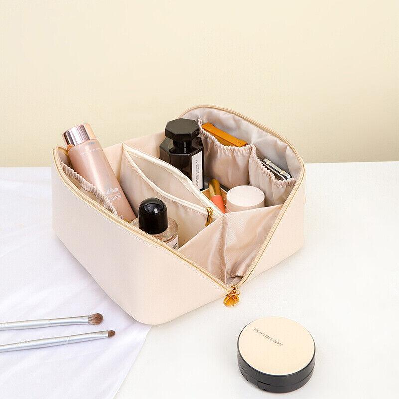 Wired Opening PU Travel Makeup Bag Two Colours | StorageOZ
