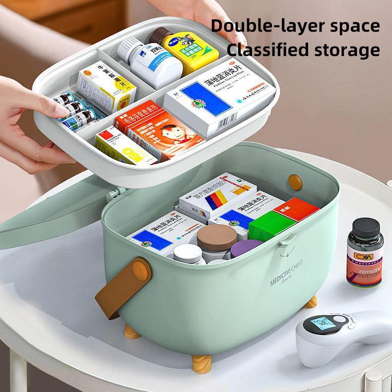 Double Layer Family Medicine Storage Box | StorageOZ