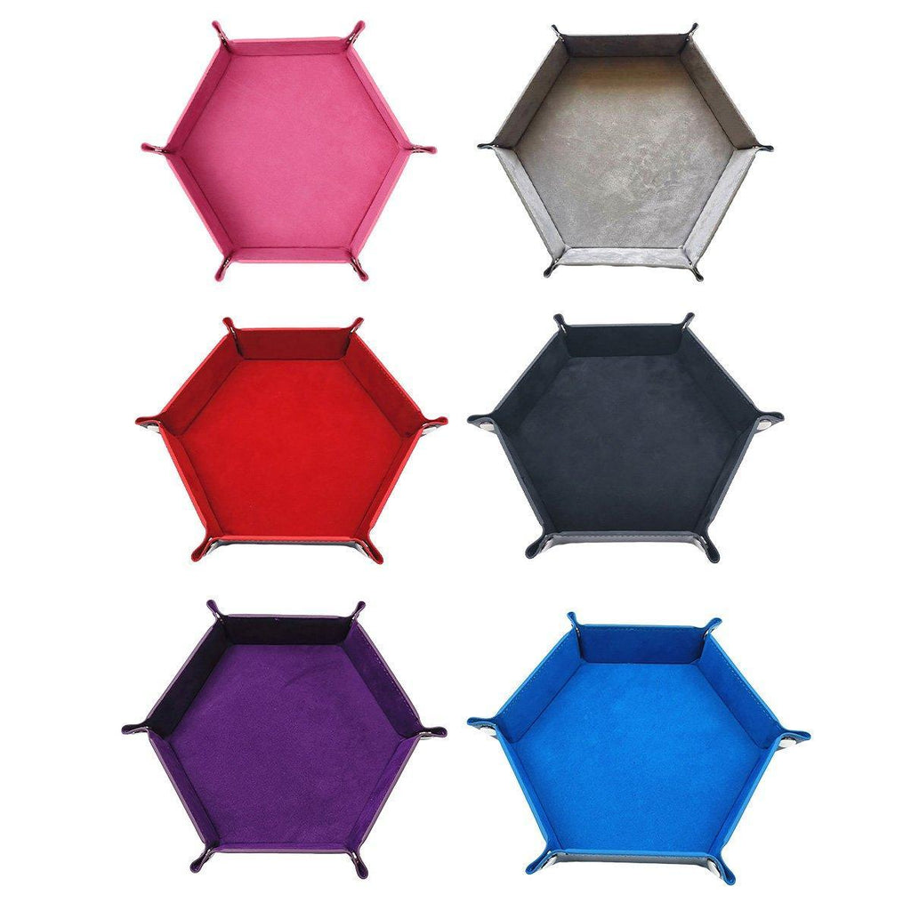 Hexagonal Velvet Folding Tray Six Colours | StorageOZ