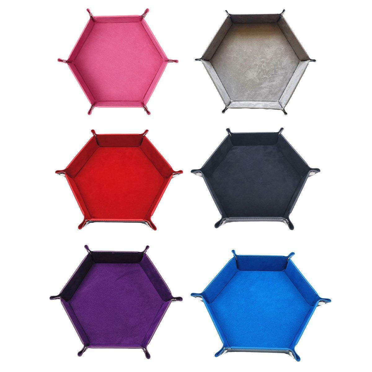 Hexagonal Velvet Folding Tray Six Colours | StorageOZ