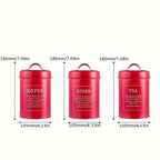 3 Pcs Sealed Kitchen Canister Jar Set Organiser | StorageOZ