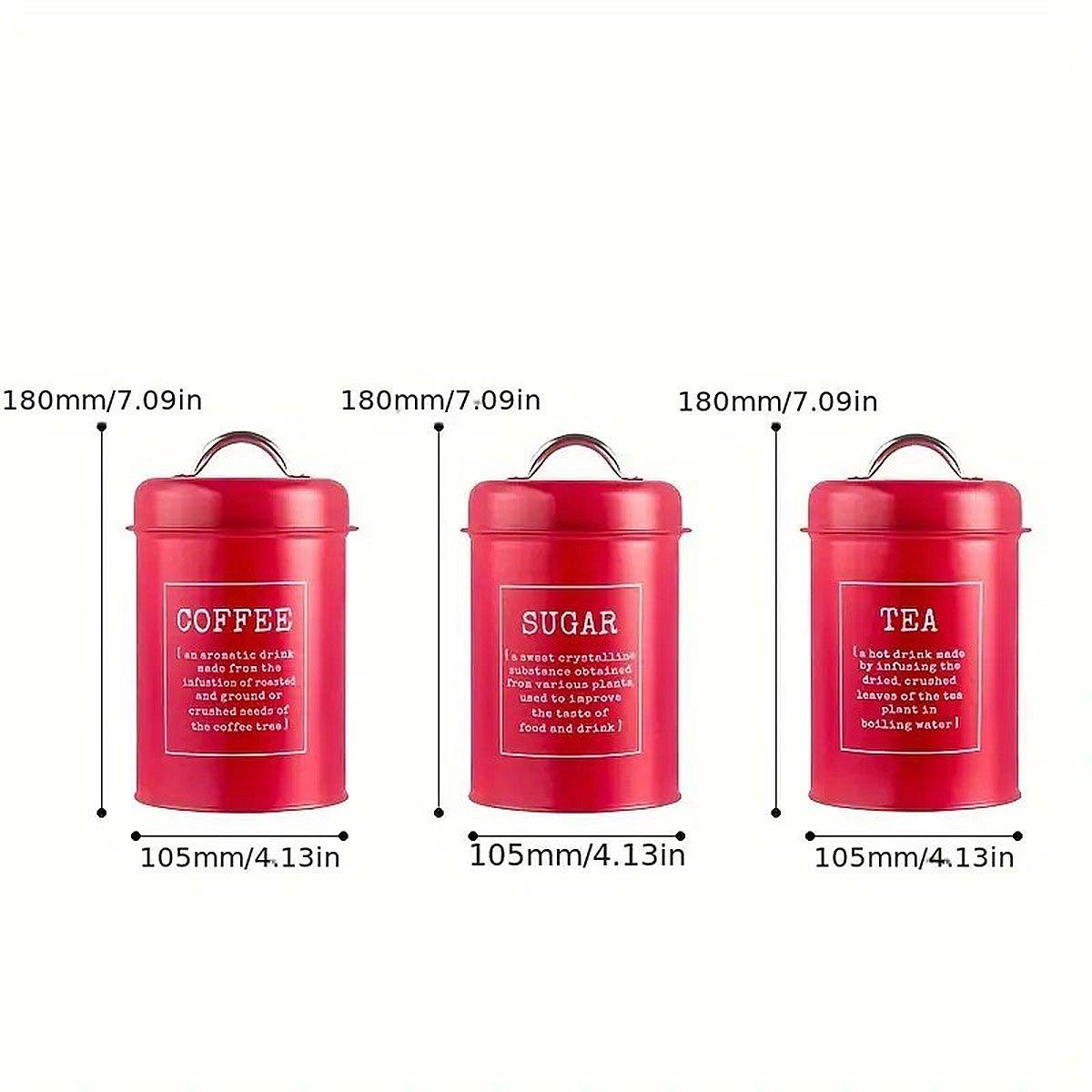 3 Pcs Sealed Kitchen Canister Jar Set Organiser | StorageOZ