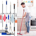 304 Steel Punch Free Mop Rack Two Colours | StorageOZ