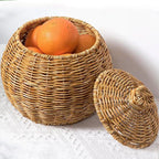 Lidded Rattan Style Basket With or Without Legs | StorageOZ