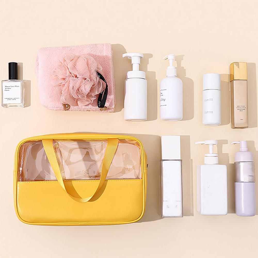 3 Pcs Clear PVC Makeup Bags in Five Colours | StorageOZ