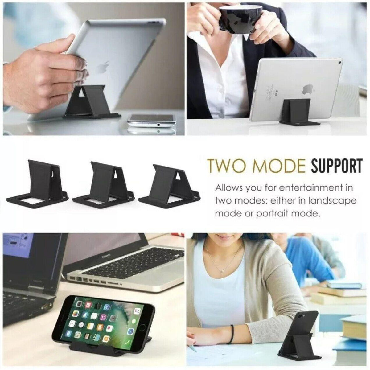 Foldable Phone Tablet Desk Stand Holder Set | StorageOZ