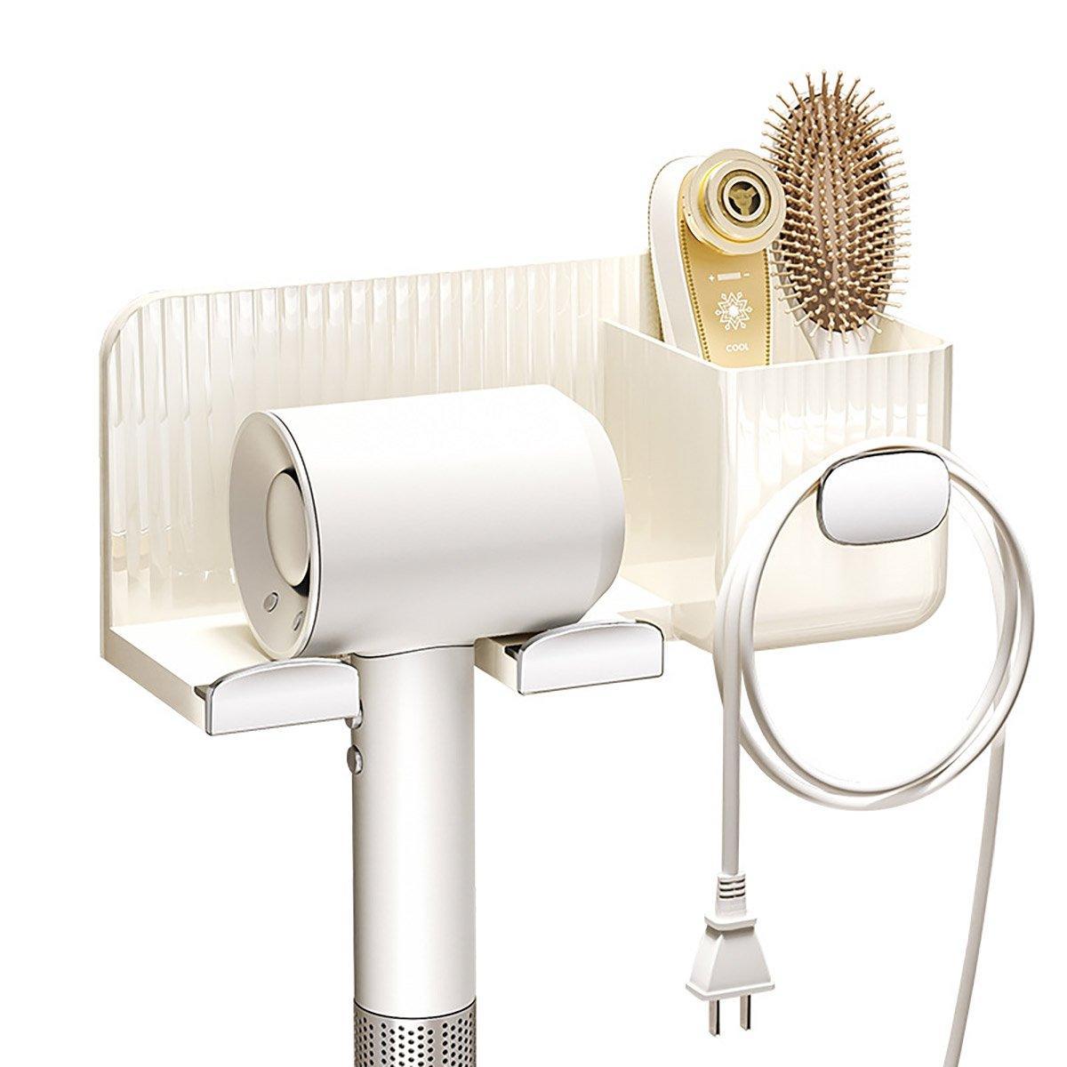 Wall Hair Dryer Holder in Gold or Silver | StorageOZ