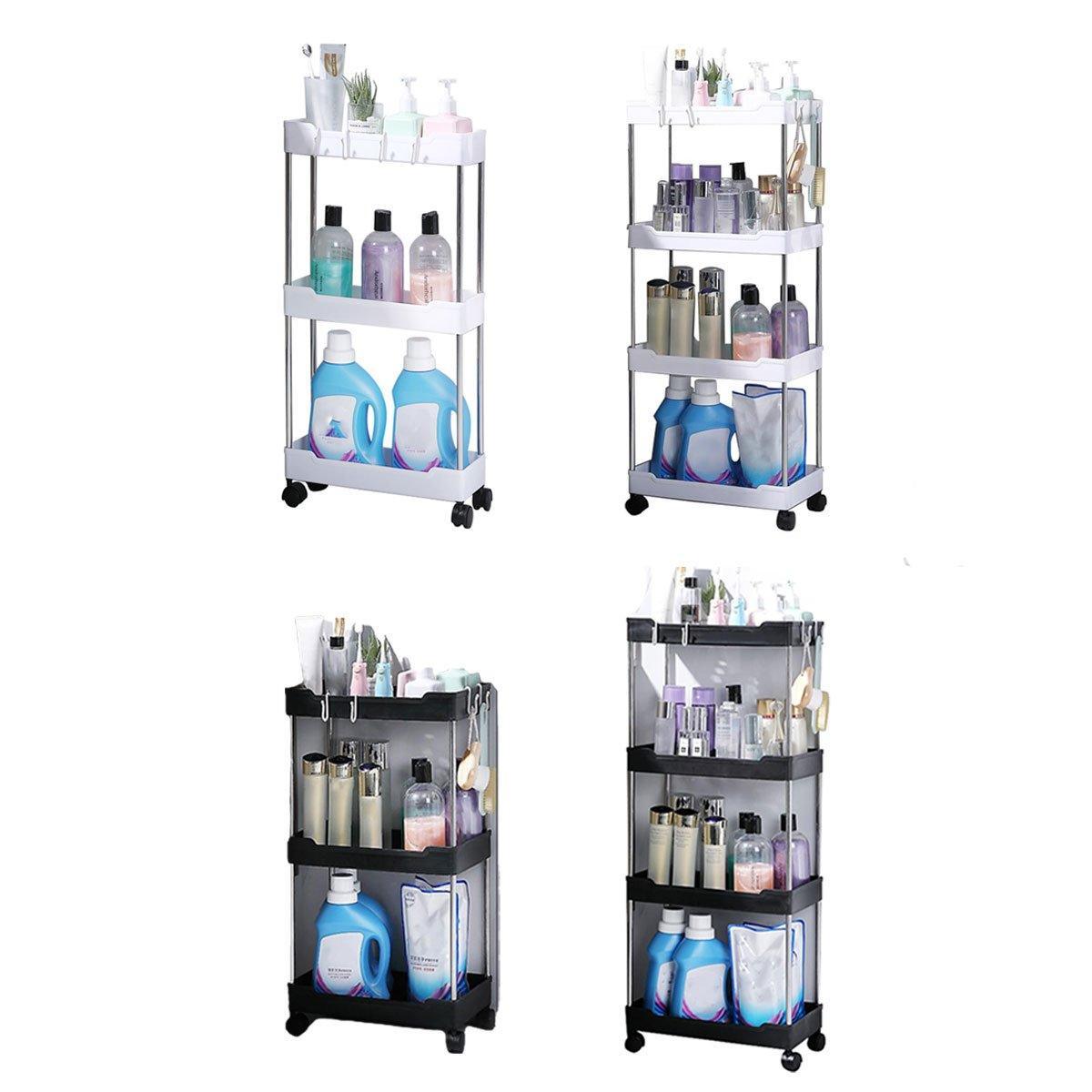 Rolling Storage Cart 3 or 4 Tiers Two Colours | StorageOZ