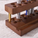 Wooden Desktop Organiser in Two Wood Tones | StorageOZ