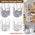 2 Pcs Retractable Bowl Drain Racks Two Colours | StorageOZ